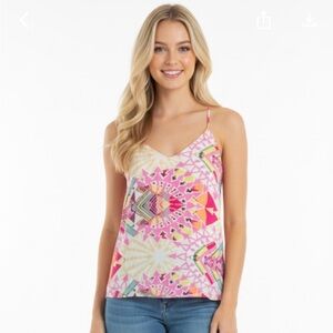 Newbury Kustom  Aztec Patterned Racer back Tank Top Size Medium